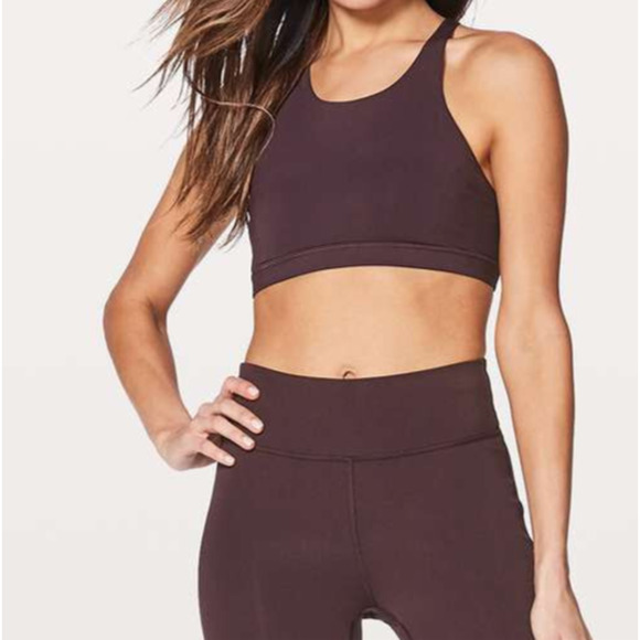 lululemon athletica Other - A6 Lululemon Tied To It Bra Black Cherry Size 4 $58